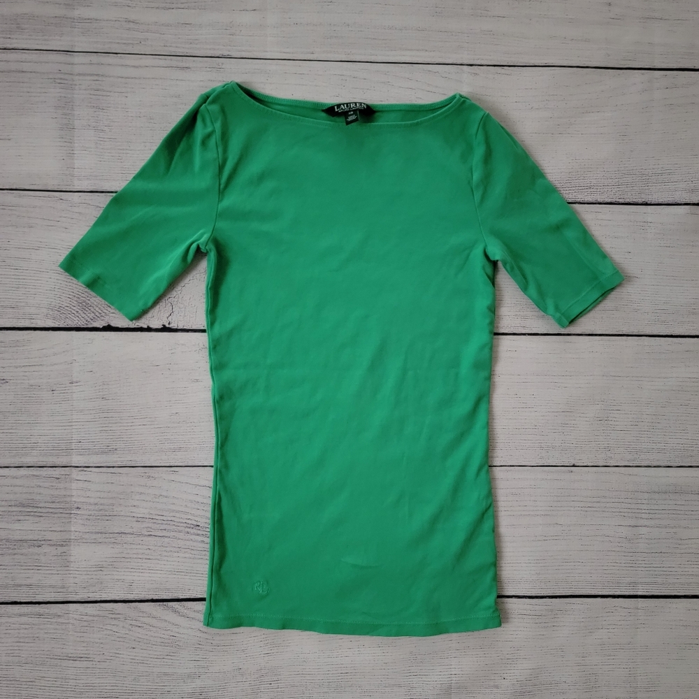 Kelly Green Lauren Ralph Lauren Boatneck XS